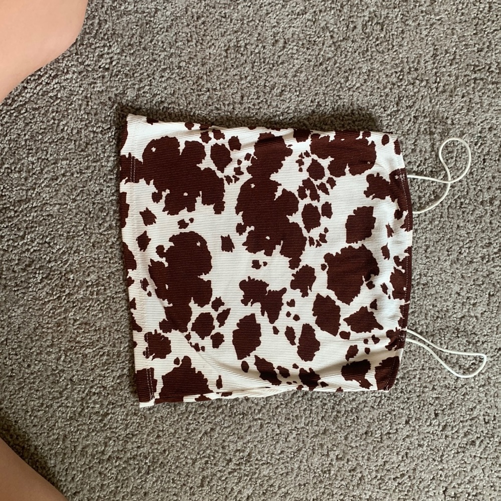 Cow print tank top never worn